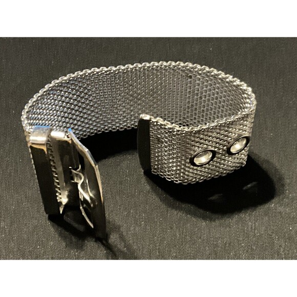 Stainless Steel Mesh Belt Buckle Style Milnese Bracelet 6.25-6.75 - Picture 4 of 6